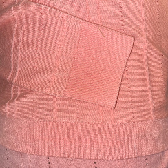 Karen Scott Cardigan Pointelle-Knit  Coral Blossom - Picture 7 of 8